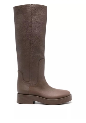Casadei knee-high leather boots - Brown