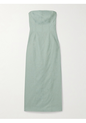 TOVE - Alex Strapless Wool-blend Midi Dress - Green - FR 34,FR 36,FR 38,FR 40,FR 42