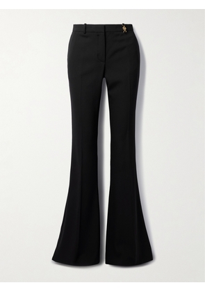 Versace - Icons Medusa '95 Embellished Wool-blend Flared Pants - Black - IT38,IT40,IT42,IT44,IT46