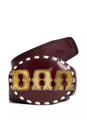 DSQUARED2 logo-plaque leather belt