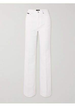 Dolce & Gabbana - Cotton-twill Flared Pants - White - IT36,IT38,IT40,IT42,IT44,IT46,IT48,IT50