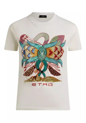 ETRO embellished floral-print T-shirt - White