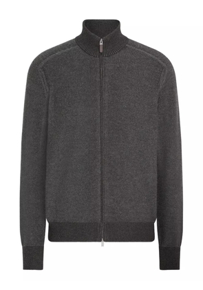 Zegna high-neck zip-up cardigan - Grey