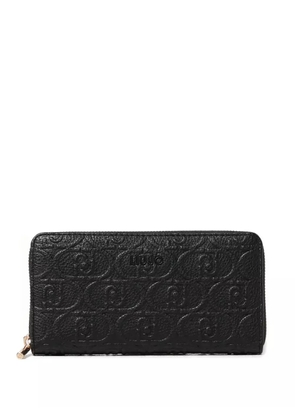 LIU JO embossed zip-around wallet - Black