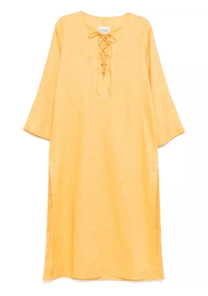 Bambah linen tied dress - Yellow