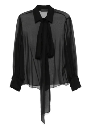 Valentino Garavani scarf-detail shirt - Black