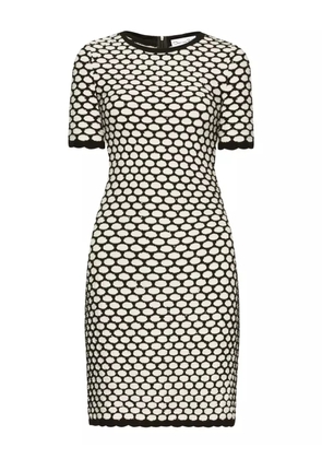 Oscar de la Renta two-tone mini dress - White