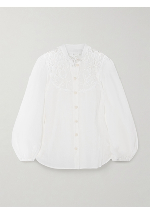 Zimmermann - Golden Broderie Anglaise Ramie Blouse - Ivory - 00,1,2,3,4