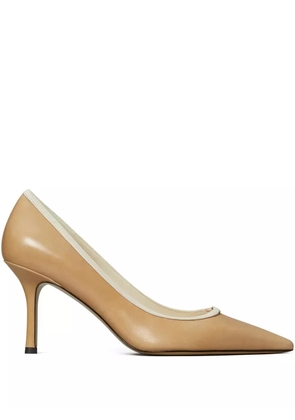 Tory Burch 80mm Double T buckle pumps - Brown