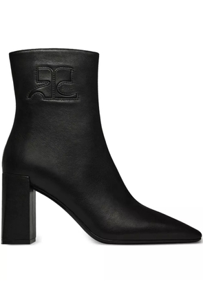 Courrèges 90mm block-heeled ankle boots - Black