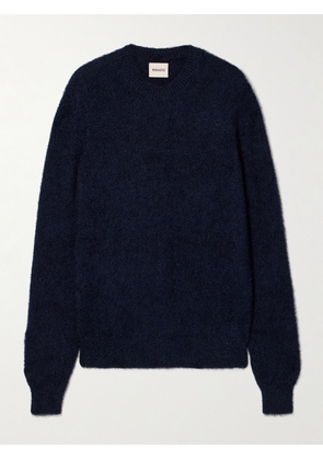 KHAITE - Irla Brushed Silk And Cashmere-blend Sweater - Blue - x small,small,medium,large,x large