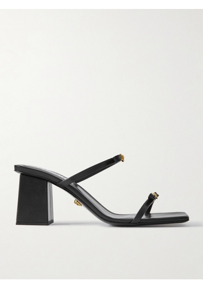 Versace - Bow-embellished Leather Sandals - Black - IT36,IT36.5,IT37,IT37.5,IT38,IT38.5,IT39,IT39.5,IT40,IT40.5,IT41