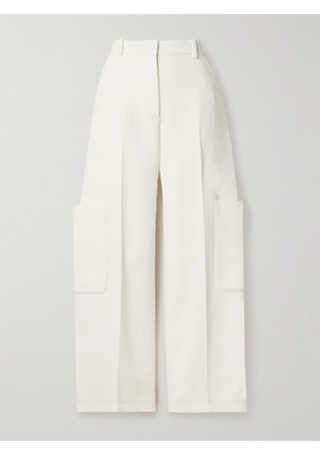 KHAITE - Caiton Grain De Poudre Wide-leg Pants - White - US0,US2,US4,US6,US8,US10