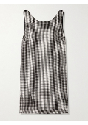 Dolce & Gabbana - Open-back Houndstooth Wool-blend Mini Dress - Gray - IT36,IT38,IT40,IT42,IT44,IT46,IT48