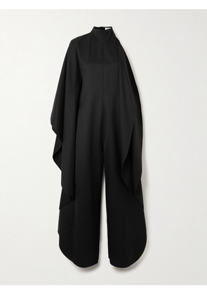 Alaïa - Open-back Asymmetric Grain De Poudre Wool-blend Jumpsuit - Black - FR 34,FR 36,FR 38,FR 40,FR 42,FR 44