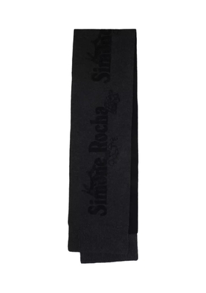 Simone Rocha logo-embellishment scarf - Black