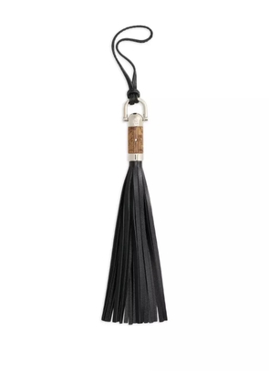 Ralph Lauren Collection leather-tassel bag charm - Black
