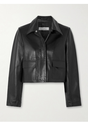 Nour Hammour - Bleeker Cropped Paneled Leather Jacket - Black - FR 34,FR 36,FR 38,FR 40,FR 42,FR 44