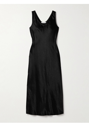 Max Mara - Talete Paneled Satin-jersey Midi Dress - Black - UK 2,UK 4,UK 6,UK 8,UK 10,UK 12,UK 14,UK 16,UK 18