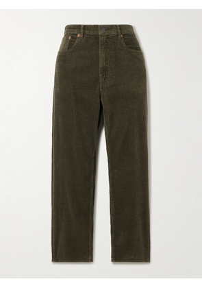 DENIMIST - Lucy Cropped Organic Cotton-corduroy Straight-leg Pants - Brown - 24,25,26,27,28,29,30,31
