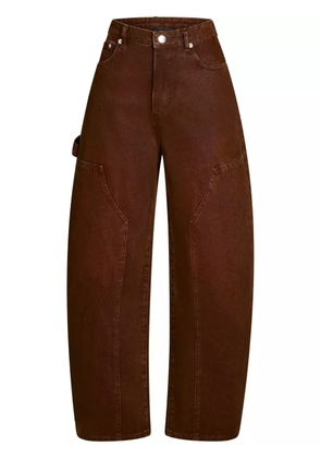 SEROYA Marbel barrel-leg jeans - Brown