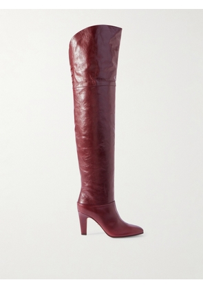 Chloé - Eve Leather Over-the-knee Boots - Burgundy - IT35,IT36,IT36.5,IT37,IT37.5,IT38,IT38.5,IT39,IT39.5,IT40,IT41