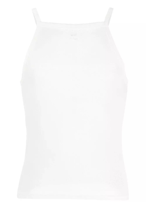 Courrèges Bumpy Contrast mesh tank top - White