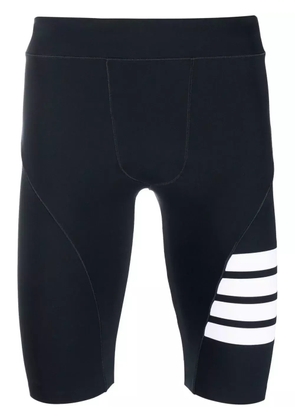 Thom Browne 4-Bar stripe cycling shorts - Blue