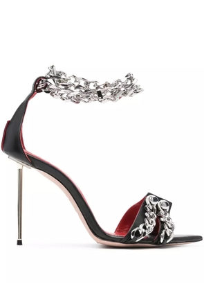 HARDOT 100mm chain-link embellished sandals - Black