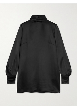 Dolce & Gabbana - Silk-satin Turtleneck Top - Black - IT36,IT38,IT40,IT42,IT44,IT46,IT48,IT50