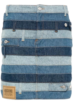 MOSCHINO JEANS panelled denim mini skirt - Blue