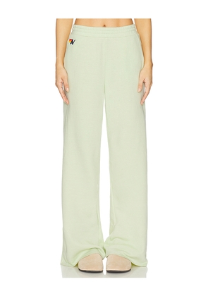 Aviator Nation Wide Leg Pocket Sweatpant in Green. Size L. Also in M, S, XL, XS.