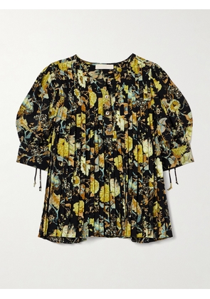 Ulla Johnson - Marion Pleated Floral-print Silk Crepe De Chine Blouse - Multi - US0,US2,US4,US6,US8,US10,US12,US14,US16