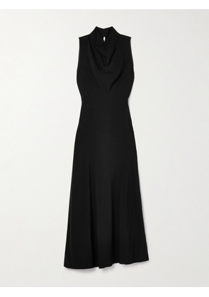 Ulla Johnson - Kalena Draped Crepe Midi Dress - Black - US0,US2,US4,US6,US8,US10,US12