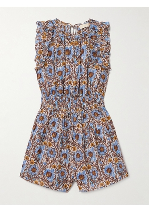 Ulla Johnson - Orla Gathered Ruffled Floral-print Cotton-blend Voile Playsuit - Multi - US0,US2,US4,US6,US8,US10,US12