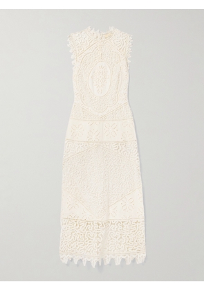 Ulla Johnson - Flora Guipure Lace-trimmed Linen Maxi Dress - White - US0,US2,US4,US6,US8