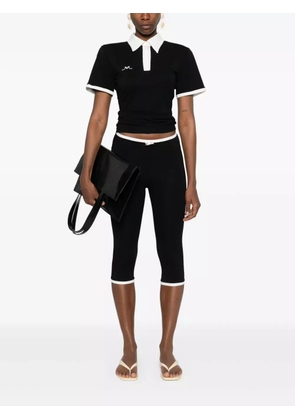 Rowen Rose embroidered-logo polo top - Black