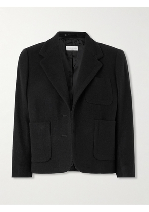Dries Van Noten - Cropped Wool-felt Blazer - Black - FR 34,FR 36,FR 38,FR 40,FR 42,FR 44