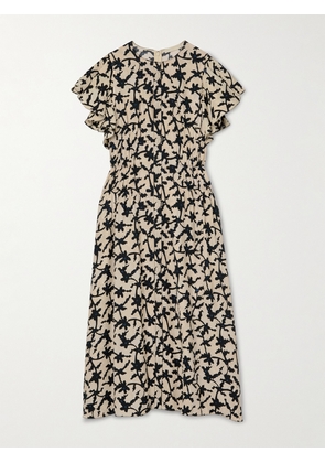 Ulla Johnson - Anais Printed Crepe Midi Dress - White - US0,US2,US4,US6,US8,US10,US12