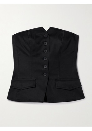 Ulla Johnson - Noemie Lyocell-blend Twill Bustier Top - Black - US0,US2,US4,US6,US8,US10