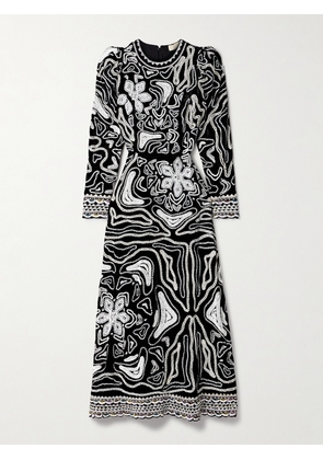 Ulla Johnson - Alexia Embellished Velvet Maxi Dress - Black - US4,US6,US8