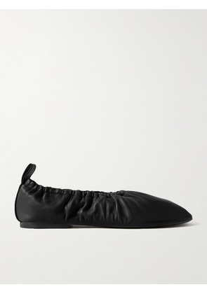 Jil Sander - Gathered Leather Ballet Flats - Black - IT35,IT36,IT36.5,IT37,IT37.5,IT38,IT38.5,IT39,IT39.5,IT40,IT40.5,IT41