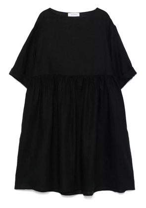 Gran Sasso linen boat-neck mini dress - Black