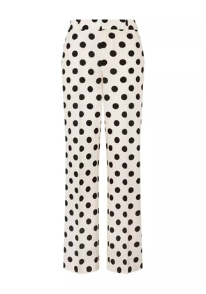 Moschino polka-dot wool trousers - White