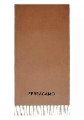 Ferragamo ombré-effect cashmere scarf - Brown