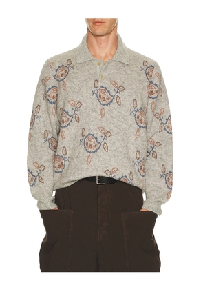 Corridor Maya Sweater Polo in Grey. Size L. Also in M, S.