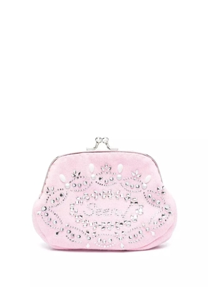 Seen Users crystal-embellished twist-lock wallet - Pink