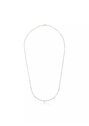 Gigi Clozeau 18kt yellow gold beaded diamond necklace - Black