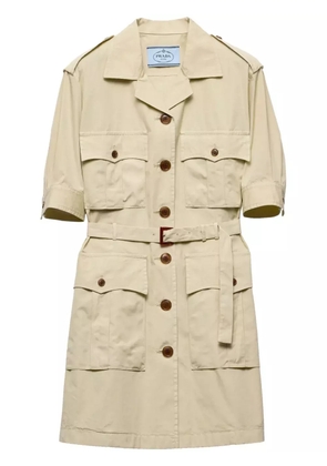 Prada poplin mini dress - Neutrals
