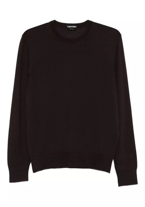 TOM FORD crew-neck cashmere-blend sweater - Brown